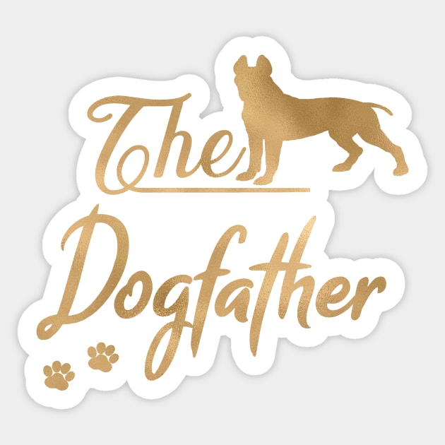 The Pit Bull Terrier Dogfather Sticker by JollyMarten